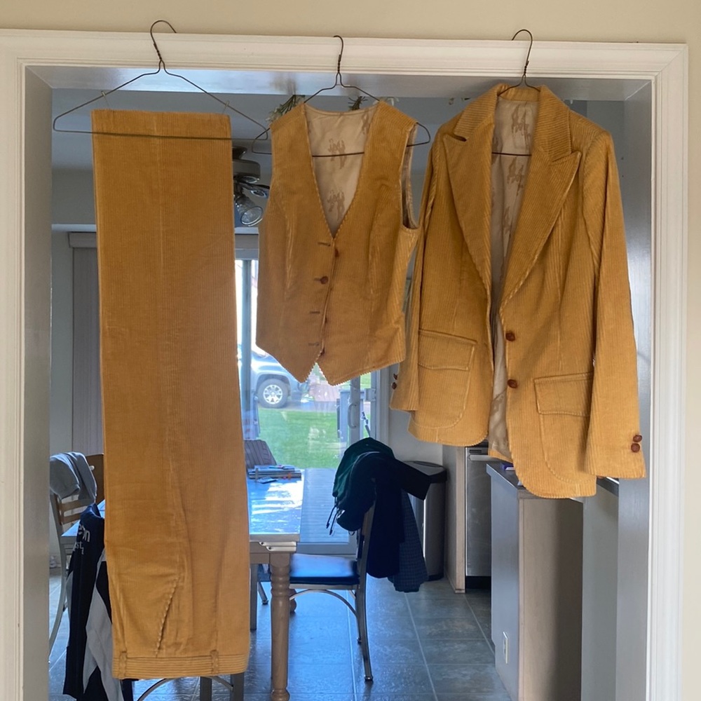 Vintage three-piece corduroy suit